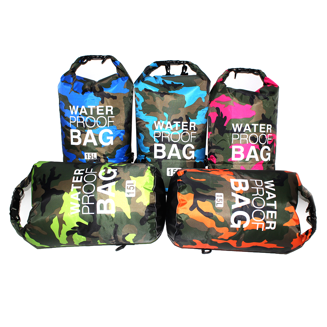 Outdoor Drybag Premium 15L wasserdichter Packsack SUP Camping Angeln 