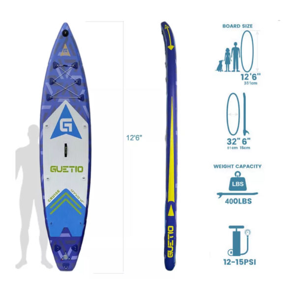 GUETIO 12'6 Touring Stand Up Paddle Board Cruise – Bild 3