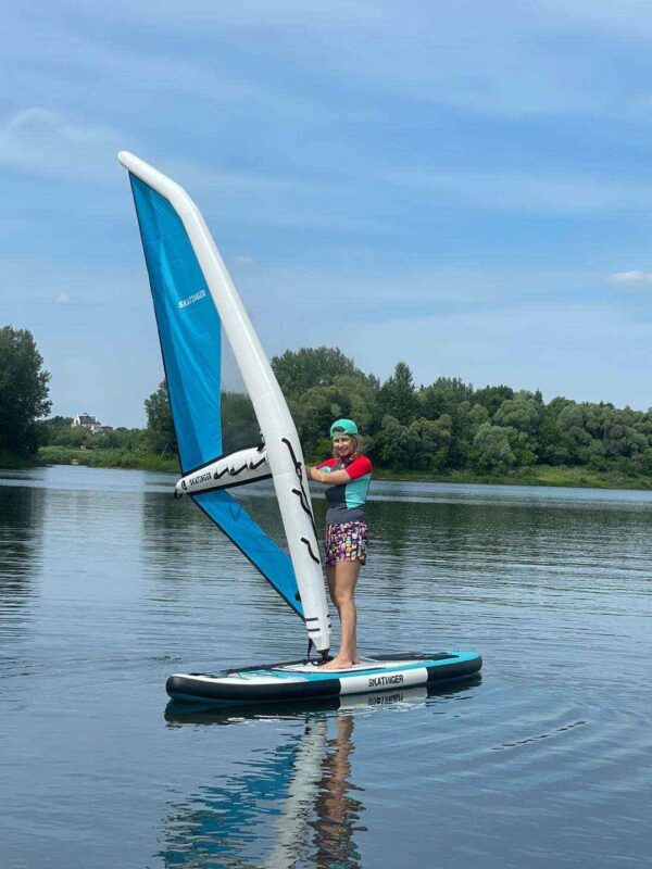 SKATINGER i-Rocker Windsurfing Inflatable Stand Up Paddle Board – Bild 4