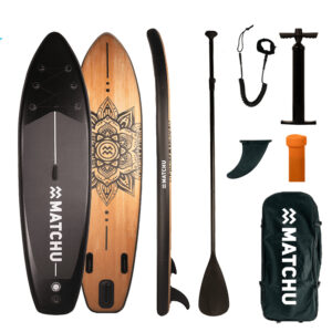 Matchu Sports SUP Board – Wooden Mandala Edition